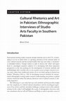 Research paper thumbnail of Cultural Rhetorics and Art in Pakistan: Ethnographic Interviews of Studio Arts Faculty in Southern Pakistan