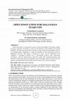 Research paper thumbnail of OPEN INNOVATION FOR MALAYSIAN START-UPS