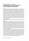 Research paper thumbnail of Schreibgruppen und Text-Feedback in wissenschaftlichen Bibliotheken