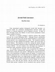 Research paper thumbnail of Jewish Folk Literature