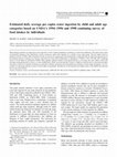 Research paper thumbnail of Estimated daily average per capita water ingestion by child and adult age categories based on USDA's 1994–1996 and 1998 continuing survey of food intakes by individuals