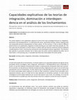 Research paper thumbnail of Capacidades explicativas de las teorías de integración, dominación e interdepen-dencia en el análisis de los linchamientos