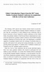 Research paper thumbnail of Editor’s Introduction: Papers from the 2017 Asian Studies Graduate Student Conference in conjunction with the AAS-in-Asia Conference