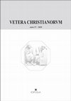 Research paper thumbnail of VETERA CHRISTIANORUM 2020, n. 57