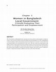 Research paper thumbnail of Women in Bangladesh Local Government