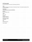 Research paper thumbnail of Production Networks and Varieties of Institutional Change: The Inequality Upswing in Post-Socialism Revisited