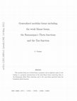 Research paper thumbnail of Generalized modular forms including the weak Maass forms,the Ramanujan'sTheta functions and the Tau function