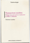 Research paper thumbnail of Transactions secrètes : Philippe Jaccottet poète et traducteur de Rilke et de Hölderlin