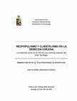 Research paper thumbnail of Neopopulismo y Clientelismo en la Derecha Chilena. La inserción local de la UDI en una comuna popular del Gran Santiago