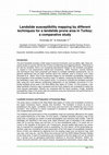 Research paper thumbnail of Landslide susceptibility mapping by different techniques for a landslide prone area in Turkey: a comparative study