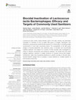 Research paper thumbnail of Biocidal Inactivation of Lactococcus lactis Bacteriophages: Efficacy and Targets of Commonly Used Sanitizers