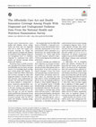 Research paper thumbnail of The Affordable Care Act and Health Insurance Coverage Among People With Diagnosed and Undiagnosed Diabetes: Data From the National Health and Nutrition Examination Survey