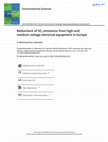 Research paper thumbnail of Reductions of SF 6 emissions from high and medium voltage electrical equipment in Europe