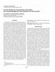 Research paper thumbnail of Can We Identify Key Characteristics Associated with Grazing-Management Dairy Systems from Survey Data?