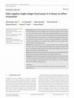 Research paper thumbnail of False negative single antigen bead assay: Is it always an effect of prozone?