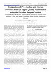 Research paper thumbnail of Comparison of Pre-Cooling and Storage Processes for Fuji Apple Quality Maintenance using the Decision Support Method