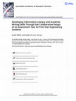 Research paper thumbnail of Developing Information Literacy and Academic Writing Skills Through the Collaborative Design of an Assessment Task for First Year Engineering Students