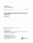 Research paper thumbnail of Evaluating Reliablility and Validity Evidence for Merrill's 2007 5 Star Instrument