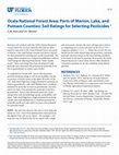 Research paper thumbnail of Ocala National Forest Area; Parts of Marion, Lake, and Putnam Counties: Soil Ratings for Selecting Pesticides 1