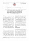 Research paper thumbnail of The variable "Jung" as a predictor of mortality in patients with pulmonary edema