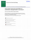 Research paper thumbnail of I’ll just watch: Do the pro-social effects of coordination really generalize to non-actors?