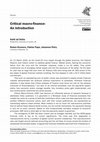 Research paper thumbnail of Critical macro-finance: An introduction