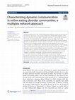 Research paper thumbnail of Characterizing dynamic communication in online eating disorder communities: a multiplex network approach