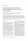 Research paper thumbnail of Diagnosis based on interval analytical redundancy relations and signs of the symptoms