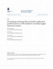 Research paper thumbnail of Developing a learning object metadata application profile based on LOM suitable for the Australian higher education context