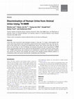 Research paper thumbnail of Discrimination of Human Urine from Animal Urine Using 1H-NMR