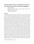 Research paper thumbnail of Presence of Climatic Factors on selected
areas within United North Fairview Subdivision, Philippines