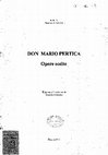 Research paper thumbnail of Don Mario Pertica. Opere scelte. Edizione critica a cura di Daniele Calcagno