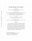 Research paper thumbnail of Lorentz group in ray optics