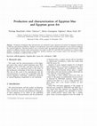 Research paper thumbnail of Production and characterization of Egyptian blue and Egyptian green frit