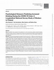 Research paper thumbnail of Psychological Stressors Predicting Increased Drinking During the COVID-19 Crisis: A Longitudinal National Survey Study of Workers in Finland