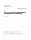 Research paper thumbnail of Aerodynamic testing and response evaluation of a large-scale high-rise building model at a high Reynolds number