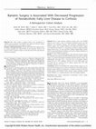 Research paper thumbnail of Bariatric Surgery is Associated With Decreased Progression of Nonalcoholic Fatty Liver Disease to Cirrhosis A Retrospective Cohort Analysis