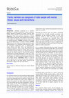 Research paper thumbnail of Family members as caregivers of older people with mental illness: issues and interventions