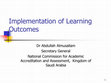 Research paper thumbnail of Implementation Of Learning Outcomes