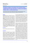 Research paper thumbnail of Prevalence of delirium and analysis of its risk factors among inpatients above the age of 65 years in a tertiary care hospital in Chennai, India -a cross-sectional study