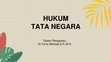 Research paper thumbnail of HUKUM TATA NEGARA TENTANG BENTUK TATA NEGARA