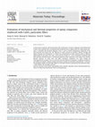 Research paper thumbnail of Evaluation of mechanical and thermal properties of epoxy composites reinforced with CaSiO 3 particulate fillers