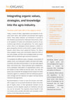 Research paper thumbnail of Integrating organic values, strategies, and knowledge into the agro-industry