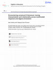 Research paper thumbnail of Encountering Unnatural E-Literature: Tracing Interpretation and Relationality Across Multimodal Response and Digital Annotation