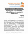 Research paper thumbnail of El crédito en economías de Antiguo Régimen: Algunas cuestiones teóricas y reflexiones sobre la historiografía de la América portuguesa