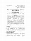 Research paper thumbnail of Public Man versus Private Woman: A Debate on Theory and Practice