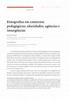 Research paper thumbnail of Etnografias em contextos pedagógicos: alteridades, agências e insurgências