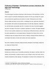 Research paper thumbnail of Cultures of Number: Connections across Literature, Design and Technology