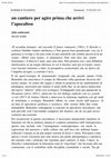 Research paper thumbnail of Un cantiere per agire prima che arrivi l’apocalisse