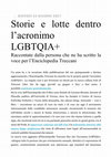 Research paper thumbnail of Storie e lotte dentro l’acronimo LGBTQIA+ raccontate dalla persona che ne ha scritto la voce per l'Enciclopedia Treccani, intervista di Giulia Siviero, 'Il Post', 24 giugno 2021